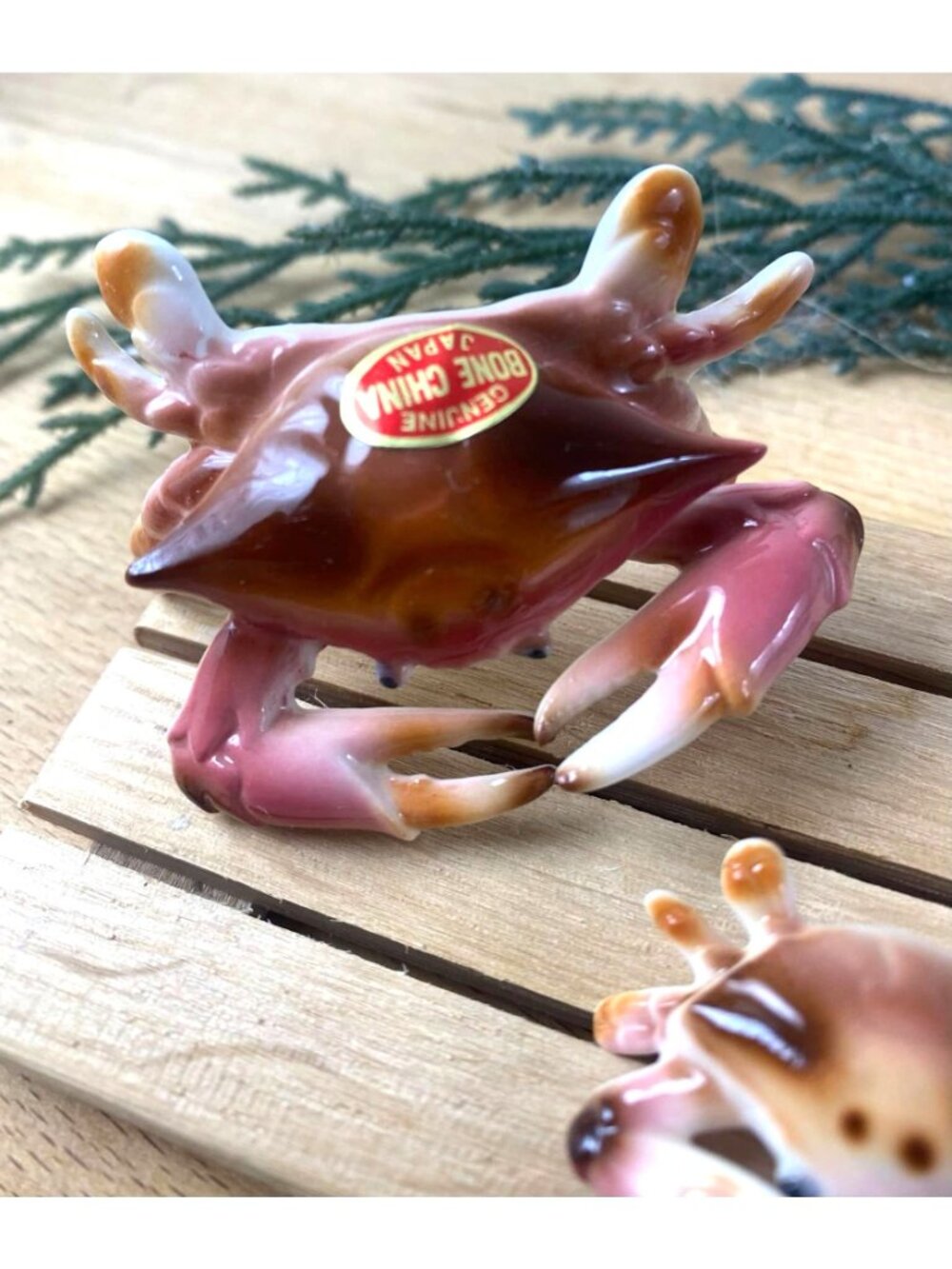 Miniature Crab Family Japan Bone China In Original Box Mint Nautical Seaside - Picture 2 of 4